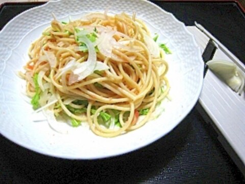 フライパン不要！素材活きこれ料理？明太子スパゲティ